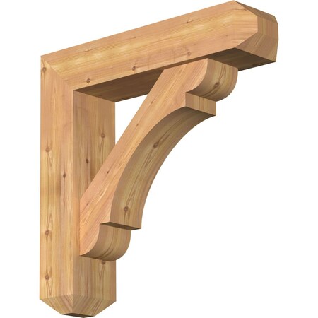 Olympic Craftsman Smooth Bracket W/ Offset Brace, Western Red Cedar, 7 1/2W X 32D X 32H